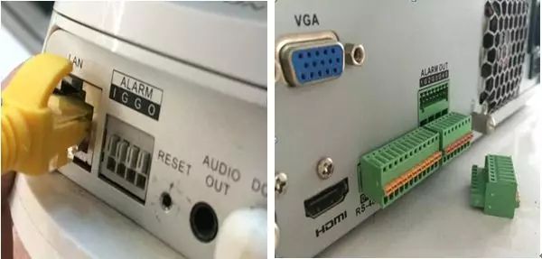 NVR面板报警输入输出接中类型